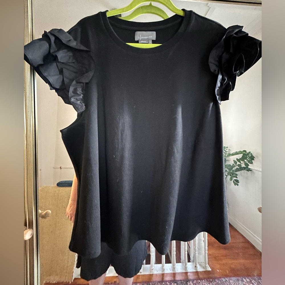 Anthropologie black knit top